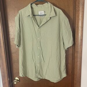 Goodfellow & Co Men’s Green Short Sleeve Button-Up Shirt XXL